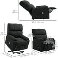 thumbnail image 3 of HOMCOM Fauteuil Releveur, Fauteuil Inclinable Électrique avec Pochette Latérale, Télécommande, Noir, 3 of 10