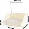 thumbnail image 3 of Clearance! Bunblic Bird Box Bird Shower Tub Easy to Install Reusable Removable Parrot Bathtub Parrot Shower Box for Budgie White Automatic Water Dripper,Beige, 3 of 9