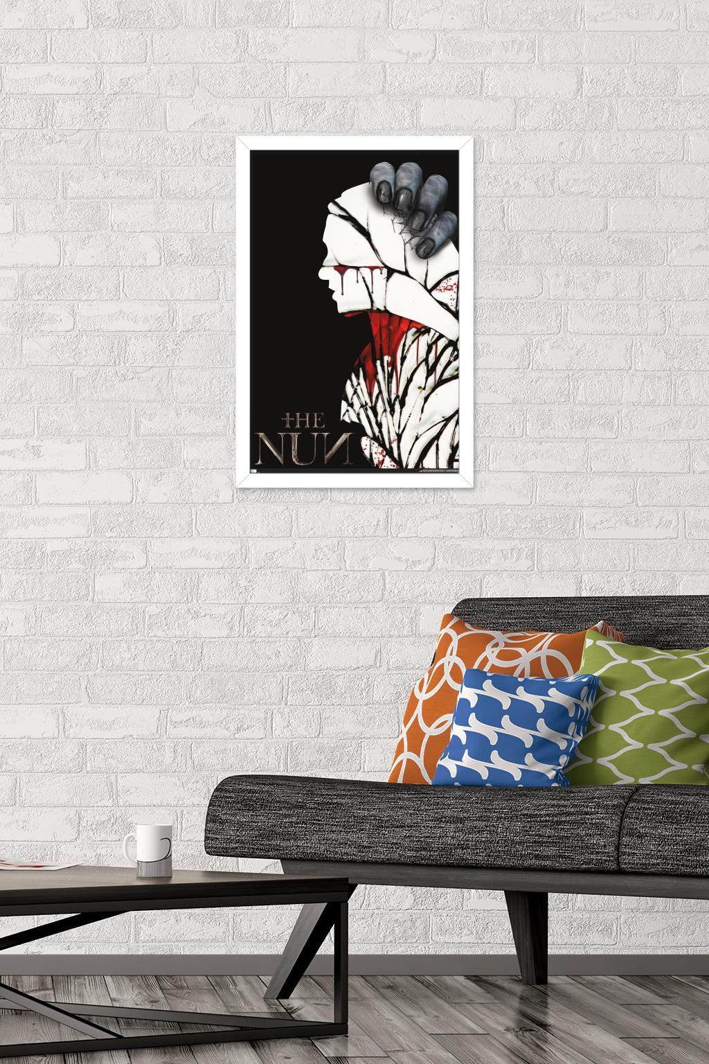 The Nun - Silhouette Wall Poster, 14.725" x 22.375", Framed