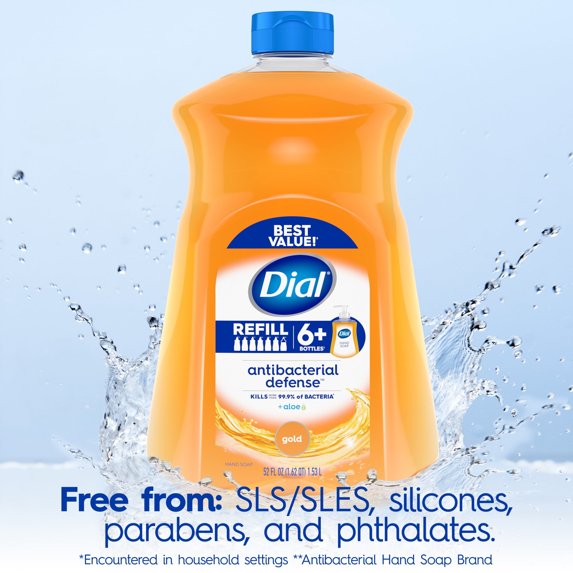 Dial antibacterial hand soap 2025 with moisturizer refill gold