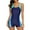 Aqua*navy, variant on Attraco Women's One Piece Athletic Swimsuits Boyleg Sports Swimwear