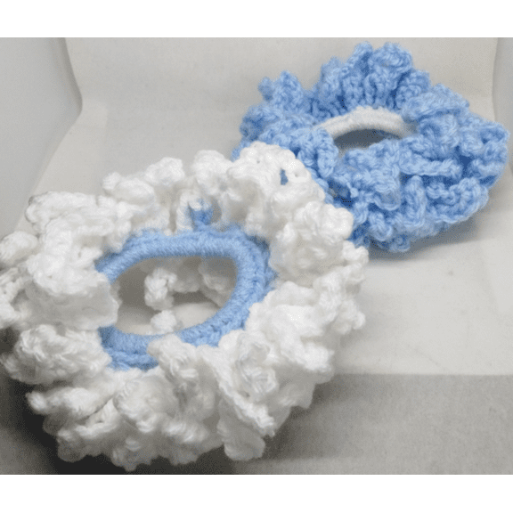 Nylo & Co. 2 Ct Blue Scrunchie Hair Tie, 1 Pack