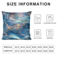 thumbnail image 5 of Acheng Short Plush Pillowcase 1 Piece Gold and Blue Abstract Art White, 5 of 5