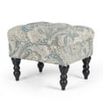 thumbnail image 2 of Adeco  Tufted Footrest Stool Paisley-Patterned Ottoman Bench, 2 of 5