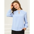 thumbnail image 2 of Dde San Patricio profesional Blusas de gade manlarcon cuello alto elegante pamujer Azul L, 2 of 6