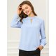 thumbnail image 2 of AllegK Dde San Patricio profesional Blusas de gade manlarcon cuello alto elegante pamujer Azul XL, 2 of 6