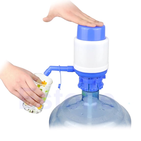 Portable Manual Water Pump for 5 Gallon Bottle, Water Jug Dispenser Bottle Pump Drinking Water Pump with Tube and Cap, Hand Press Water Cooler Dispense