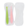 thumbnail image 1 of 2PCS/Set Silicone Soft Tip Spoons for Babies over 4 months old with Box (Green and Pink), 1 of 4
