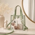 thumbnail image 2 of DIY Clear Tote Bag Kit 20x20x13cm - Adjustable Strap Handbag with Screw Assembly for Party and Travel Green, 2 of 4