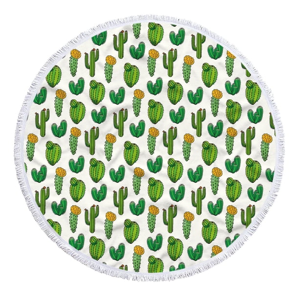 Fiudx Toalla de Playa Redonda de Microfibra, Tela Suave y Superligera, Secado Rápido, Resistente a La Arena, Multiusos, Ideal para Viajes y Piscinas, Manta Colorida de 152 Cm.