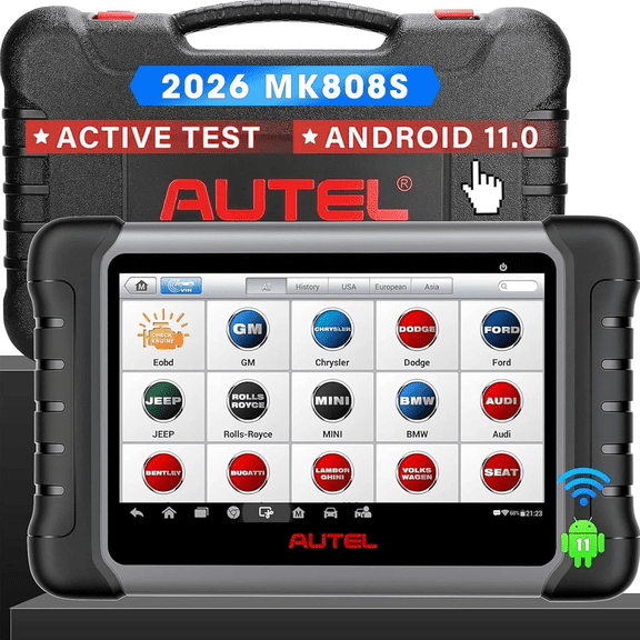 Autel OBD2 Scanner MK808S, Bi-directional Control, OEM All System Diagnostics, 28  Service, 3000 Active Tests, Auto Scan & Autovin, FCA Autoauth & SGW