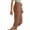 Brown, variant on iHPH7 Capri Pants for Women Spring Summer Cotton Linen Straight Wide Leg Loose Drawstring Elastic Waist Cropped Trouser Black L