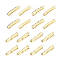 Uxcell Zipper Repair Kit, Metal Zipper Latch Slider Retainer Insert Pin Top Bottom Stoppers, Fit for Sewing Light Gold #10