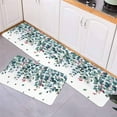 thumbnail image 3 of Kitchen Rugs and Mats,Eucalyptus Berries Green Leaves 2 Piece Anti Fatigue Area Runner Rug Set Comfort Standing Floor Mat,Watercolor Botanical White Non Slip Absorbent Doormats for Laundry/Bathroom, 3 of 6