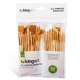 thumbnail image 3 of Kingart, Multicolored Value Pack Brushes, Set of 50, All Ages, 3 of 5