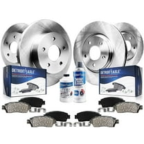 Detroit Axle - Brake Kit for Chrysler Town & Country Dodge Grand Caravan Journey Ram C/V Disc Brake Rotors Ceramic Brakes Pads Replacement : 12.99'' inch Front and 12.91'' inch Rear Rotors
