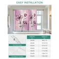 thumbnail image 6 of Pink Floral Tie Up Curtains for Windows 45 Inch Length Balloon Curtains Kitchen Adjustable Balloon Window Shade Vintage Botanical Gradient Pastel Painting Tie Up Bathroom Curtain Window 52"x45", 6 of 6