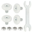 thumbnail image 1 of Ruedas de rodillos para cajones Uxcell con posicionamiento deslizante y llave de tornillo 0.75", 1 of 6