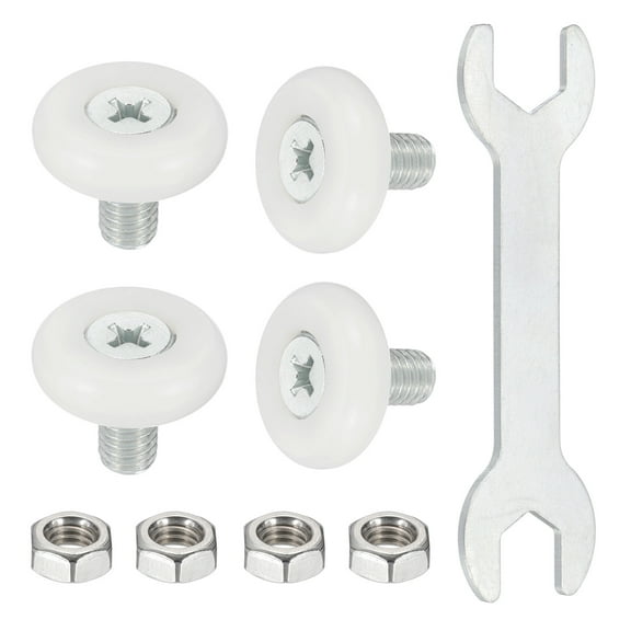 Uxcell Drawer Rollers Wheel Cabinet Positioning Sliding with Screw Wrench 0.75"