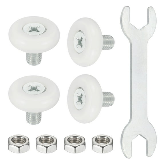 Ruedas de rodillos para cajones Uxcell con posicionamiento deslizante y llave de tornillo 0.75"