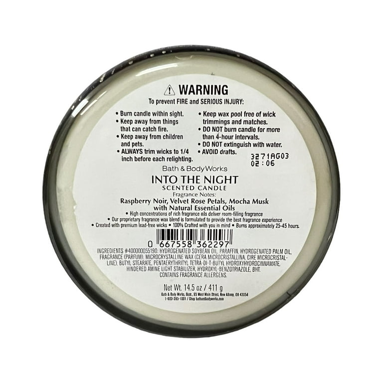 Bath & Body Works Into the Night Scented 3 Wick Candle 14.5 oz