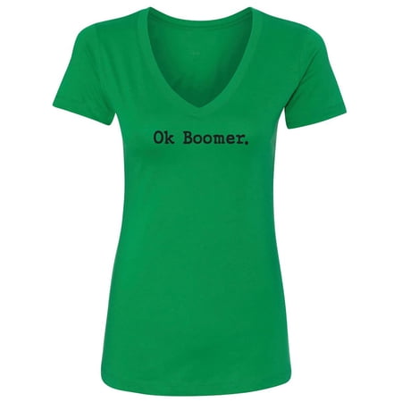 OK BOOMER Womens V-Neck T-Shirt