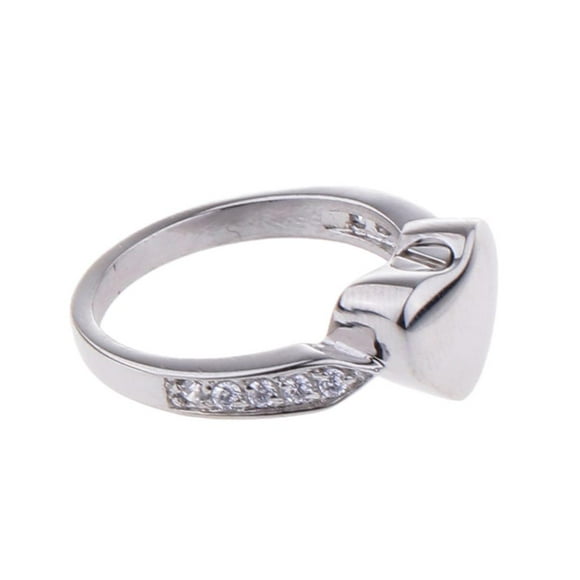 Wisewang Love Heart Memorial Ring Ash Holder Finger Jewelry Cremation Charm 10 Ring