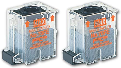Max No.70FE Staple Cartridge - Box Of 5000 For Easy-Load Electric Staplers