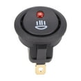 thumbnail image 5 of 5Pcs Fog Light Switch Car On Off Rocker Switch Round 12V Red Led Fog Light Lamp Symbol Car Truck 23X23Mm Dc 12V 20A for Car Van, 5 of 7