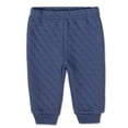 thumbnail image 5 of Baby Essentials Infant Boy 3 Piece Layette Set with Bodysuit, Quilted Jogger Pants & Hat – Cozy Fall & Winter Outfit (Blue Dad’s Little Dude, 3 months), 5 of 6
