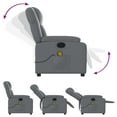 thumbnail image 3 of vidaXL Massage Recliner Chair Grey Faux Leather, 3 of 5