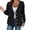 Black, variant on Ediodpoh Women's Solid Color Button Down V Neck Loose Long Sleeved Cardigan Classic Cardigans for Women Black L