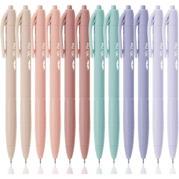 Mr. Pen- Aesthetic Pens, 12 Pack, Black Ink, Fast Dry