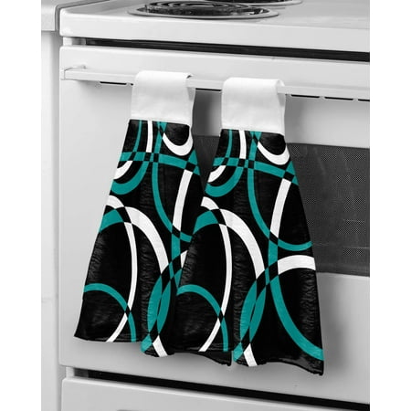

Geometric Abstract Modern Art Orange Hand Towels Kitchen Bathroom Hanging C