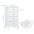 thumbnail image 2 of Homfa 4 Drawer White Dresser for Bedroom, Wood Bedroom Dresser Chest of Drawer with Tall Legs, 2 of 8