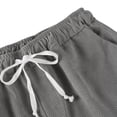 thumbnail image 5 of LWavelet Men's Relaxed Fit Corduroy Wide Leg Pants Elastic Drawstring Waist with Side Pockets for Casual Daily Vacation Wear Gray M, 5 of 6