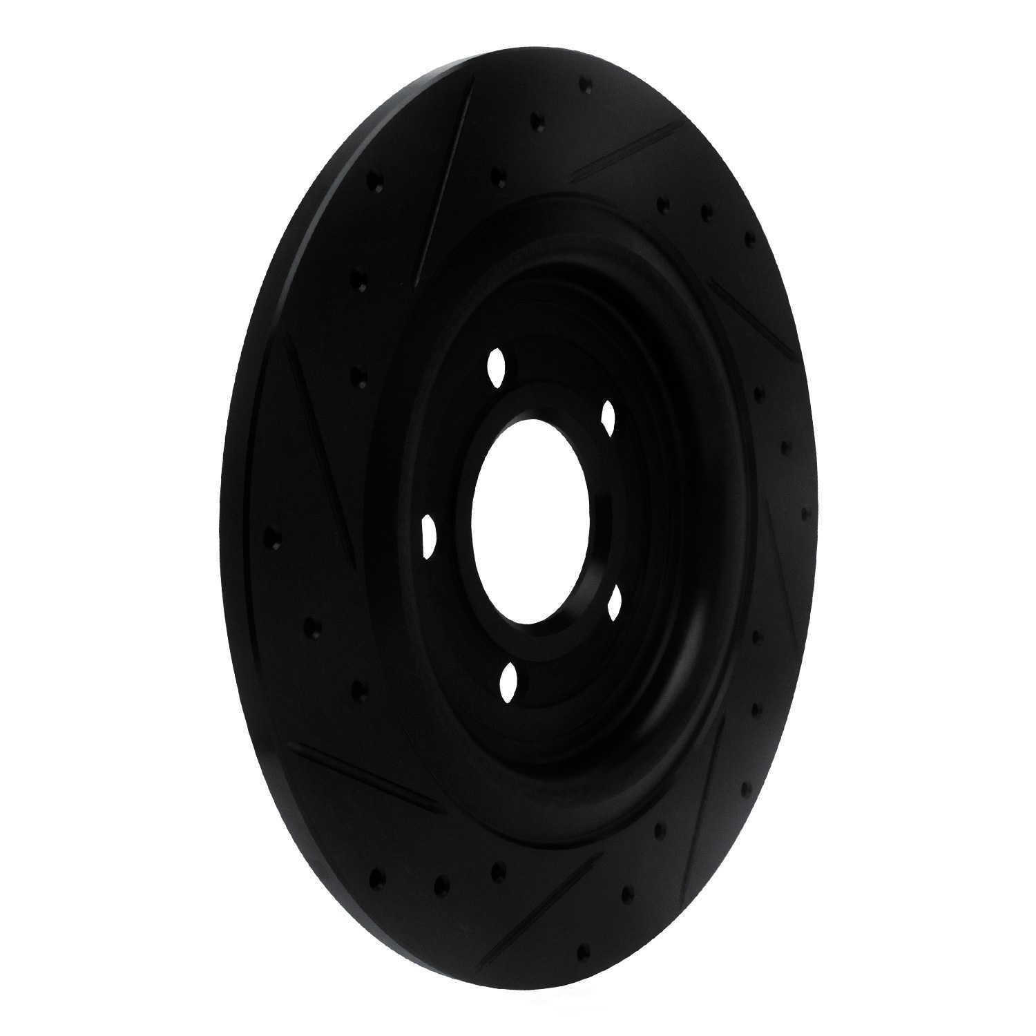 Dynamic Friction Company 633-54280L DFC Brake Rotor - Drilled And Slotted - Black