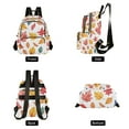 thumbnail image 4 of FORMRS Mini Backpack Purse for Women Quilted Travel Daypack Casual Shoulder Bag, Blue Leaves, 4 of 7
