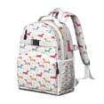 thumbnail image 2 of Colorful Funny Dachshund Backpack for School,Cute School Bag,Schoolbag with Adjustable Shoulder Straps & Padded Back,15.25"x11.5"x5.25", 2 of 6