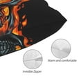 thumbnail image 5 of Cauagu Flame Metal Skull Print Pillow Covers with Envelope Closure,1PC Pillow Cases Decorative Pillow Case for Bed & Couch, Pillows Not Included-16"x24", 5 of 6