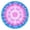 Colorful Tie Dye, variant on Rainbow Tie Dye Mandala Pattern Round Fitted Tablecloth with Elastic Edge,Dining Table Cover Waterproof,Outdoor Round Tablecloth for Camping,Dining,Indoor and Outdoor