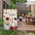 thumbnail image 5 of Fall Hello Pumpkins Garden Flag 12 x 18 Inches, Thanksgiving Country Bird Flowers Berry Leaf Weather Proof Outdoor Patio Flags Double Sided Small Garden Decoration for Yard Outside Home, 5 of 9