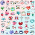 thumbnail image 3 of HOWAF 100pcs Nurse Vinyl Stickers, Thank You Nurse Water Bottle Stickers for Nurse Appreciation Week Decoration, Nurse Themed Self Adhesive Stickers Nurse Day Label Stickers for Notebook Laptop, 3 of 7