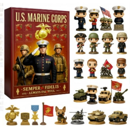 Us Marine Corps Advent Calendar Blind Box 2025 2026 Christmas Halloween Countdown Figures Party Favors Tree Ornaments Stocking Gifts 24 pcs