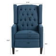 thumbnail image 3 of 27"W Recliner Chair, Manual Wingback Chair, Tufted Single Sofa for Home, Office, Bedroom, Blue, 3 of 13