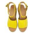 thumbnail image 4 of UTTOASFAY Women's Sandals Woman Summer Sandals Open Toe Casual Platform Wedge Shoes Casual Canvas Shoes Yellow 8.5, 4 of 6