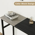 thumbnail image 3 of EastVita Console Table, Color Block Entryway Table with Storage, 39.3”Narrow Sofa Table with Adjustable Shelf, Behind Couch for Living Room, Bedroom, Hallway, Corridor-Grey & Black, 3 of 7