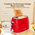 thumbnail image 6 of NBTX Toasters 2 Slice Wide Slot With 7-Shade Toast Settings, Slide-Out Crumb Tray, Auto-Shutoff, Faster Heating Speed, Toast Lift Perfect for Toasting Bread Bagels Waffles and Puff Pastry, Red, 6 of 8