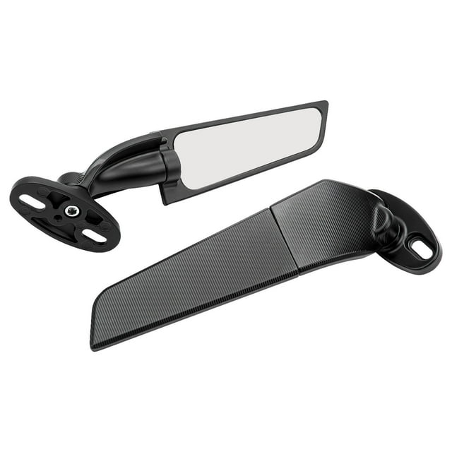 EspÉjo Retrovisor de la Motocicleta, 2 Piezas de Visión Ancha de la Motocicleta Espéze de Ala de Viento Izquierda Múltiple Ángulo para actualizar
