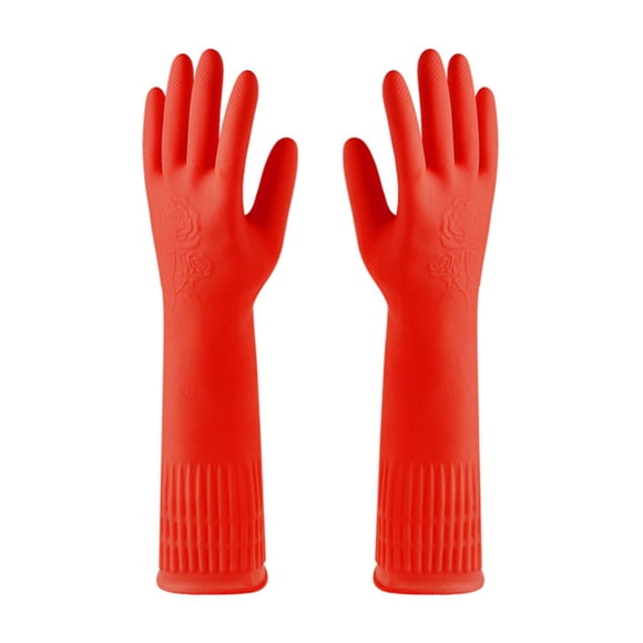 Guantes de goma Inteprter Utensilio de cocina herramienta de jardinería impermeable Rojo S